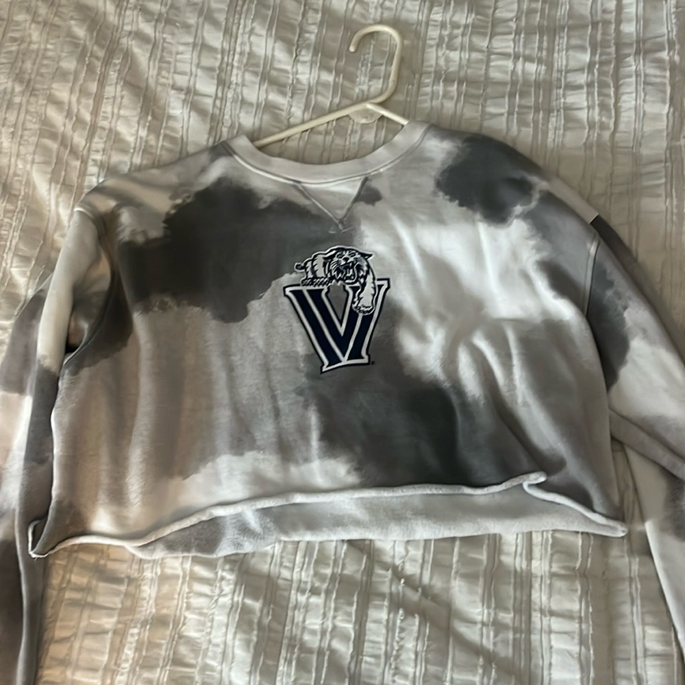 Villanova tie-dye cropped hoodie